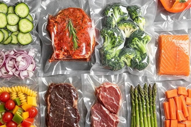 Vacuum packed fresh food products